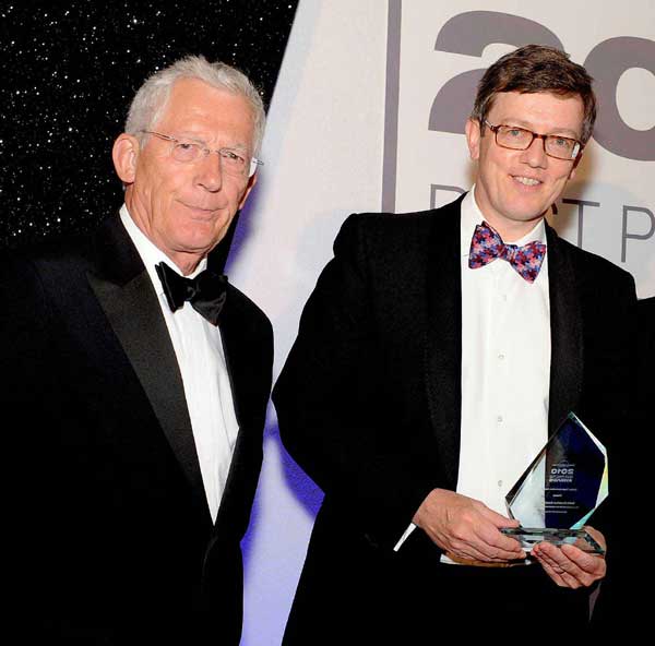 Nick Hewer presents David Weston with the Sector Representation Award 2010